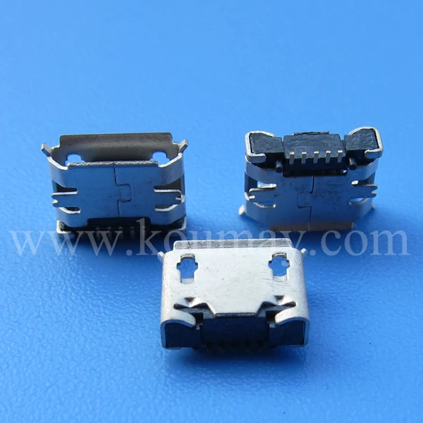 2.0 micro B type smt usb female jack connector