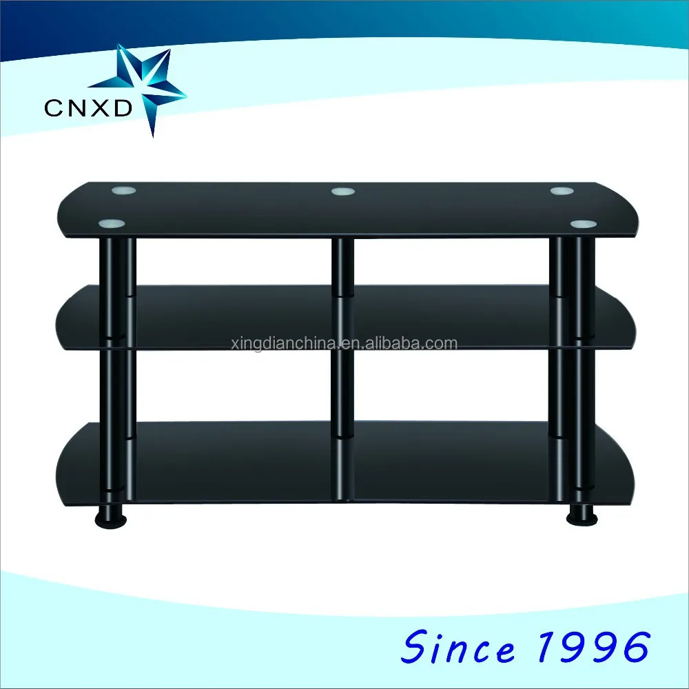 Living Room Entertainment Center for 55--Inch TVs or Smaller with Tempered Glass Shelves(A103B)