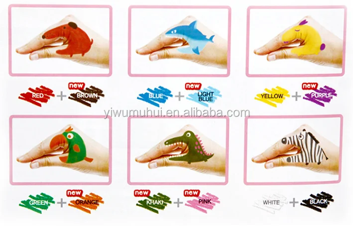 Rainbow Kids Face Paint,hot selling neon bright colors face body paint set make up face paint non toxic kids pain