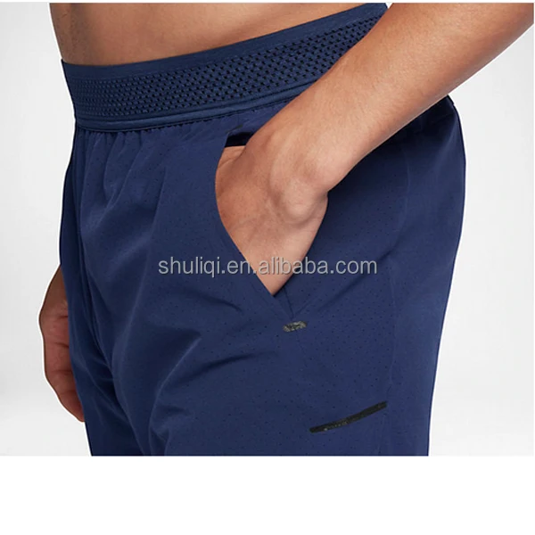 Водоотталкивающие перфорированные шорты двойного синего цвета для бега, прыжков или подъема; Мужские шорты 2 в 1 flex dry US 8