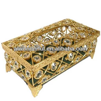 2015 декоративные арабский металлический держатель для коробки с одноразовыми салфетками L853-2