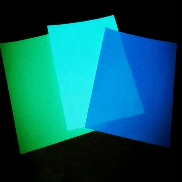 Adhesive Printable Different Colors Available Photoluminescent Vinyl Film