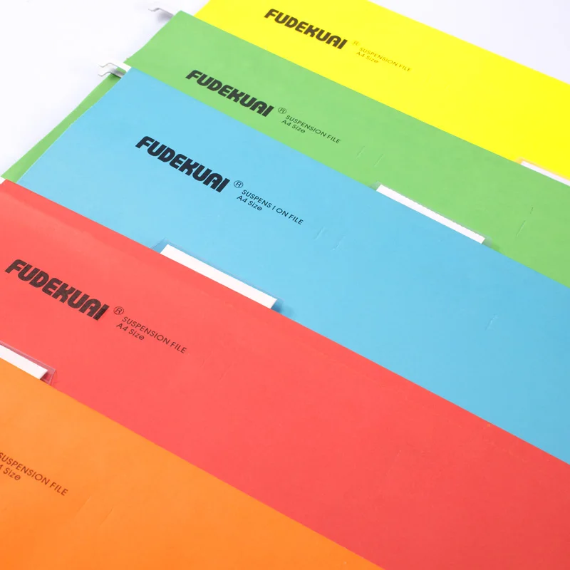 
2018 Fudek filling product custom color suspension hook paper PP hanging file folder 
