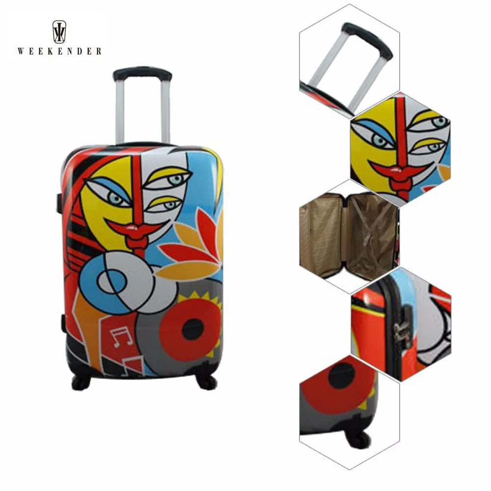 Fashionable Printing Spinner Wheel Polo Aluminium Trolley Luggage
