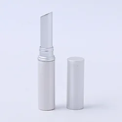 Low MOQ empty gold silver aluminum slim lipstick tube