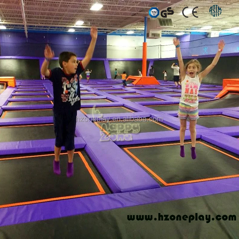 China Factory American standard indoor outdoor trampoline park indoor play park with basketball hoop