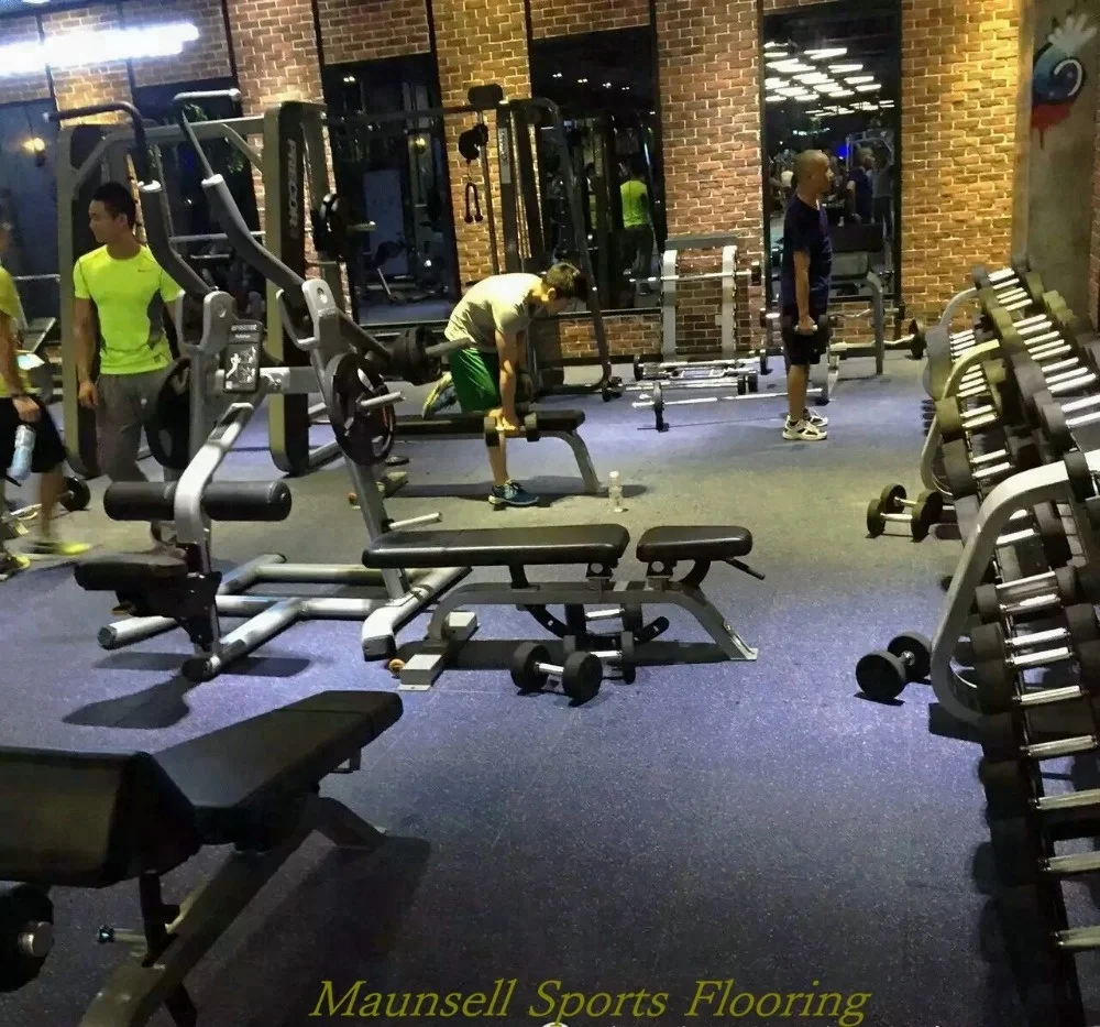 Colorful 100% EPDM elastic shock absorption Rubber gym floor