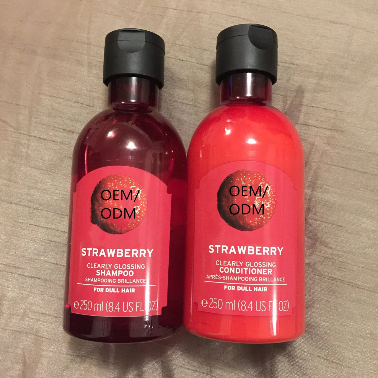 Private Label Strawberry Hair Shampoo Strawberry Hair Conditioner Care Set
