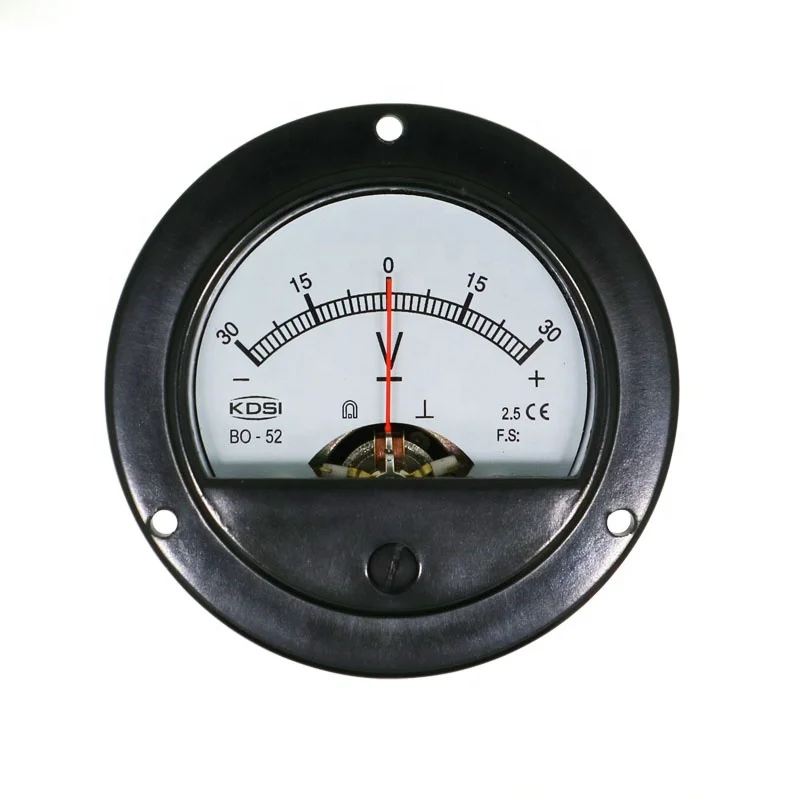  Круглый Мини-измеритель BO-52 DC +-30V Вольтметр с центром в