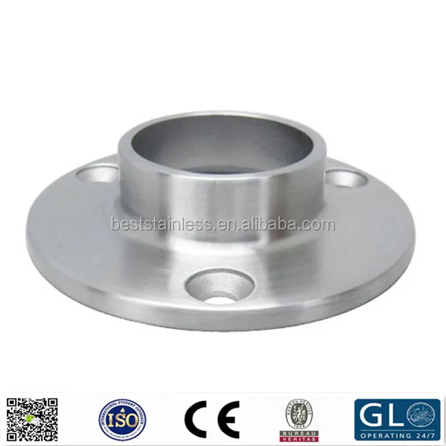 SUS 316L Round Tube Post Anchor / Top Hand Rail Wall Mount for Cable Railing Deck