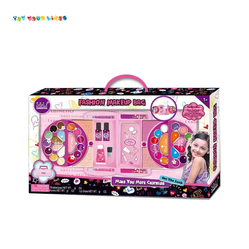 EPT Toys Fashion pretend play toy cosmetic beauty salon set girl toy makeup bag