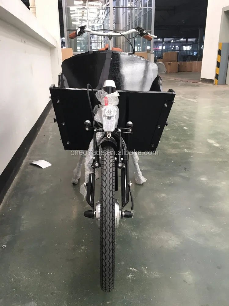 Family electric adult cargo bike carry kids/Mother used cargo tricycle/bicycle