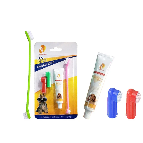 New Dog Toothpaste and Toothbrush Set for S M L Dogs and Cats