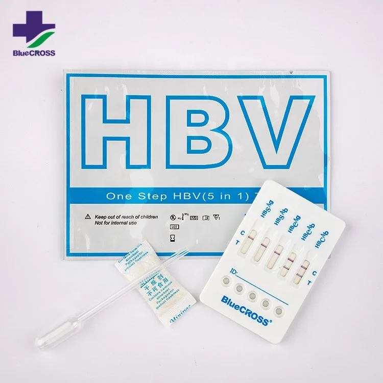 2022 легкой домашней пользы от известного бренда, высокая точность вируса гепатита В Один Шаг HBV 5 в 1 Быстрого Тестирования Комплект Экспресс-тест панель