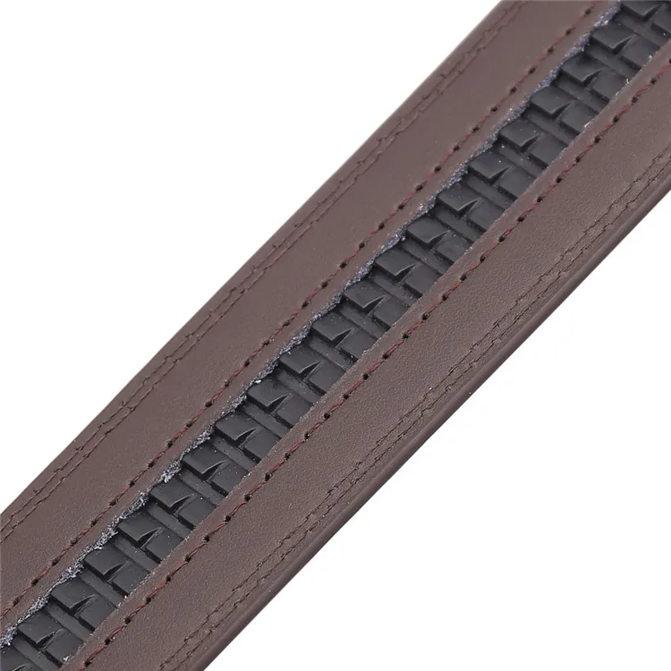 Custom Make Metal Buckle Ratchet Automatic Casual Genuine Leather Belts Mens Leather Belt