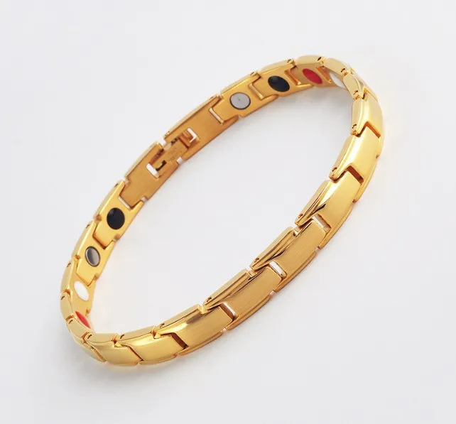 Wholesale health medical energy metal stainless steel blood pressure control bracelet energy for women