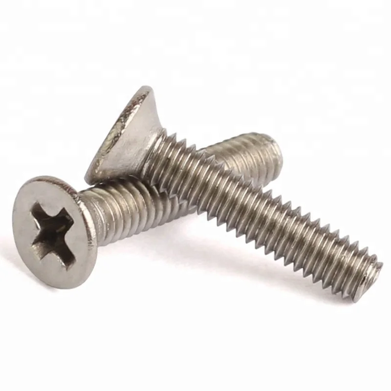 M8 M20 Stainless Steel SS 316 A4 70 80 Phillips Flat Head Machine Screw