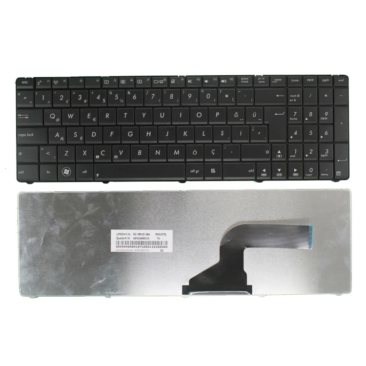 HK-HHT Turkish laptop keyboard For Asus N53 N73 Black Keyboard