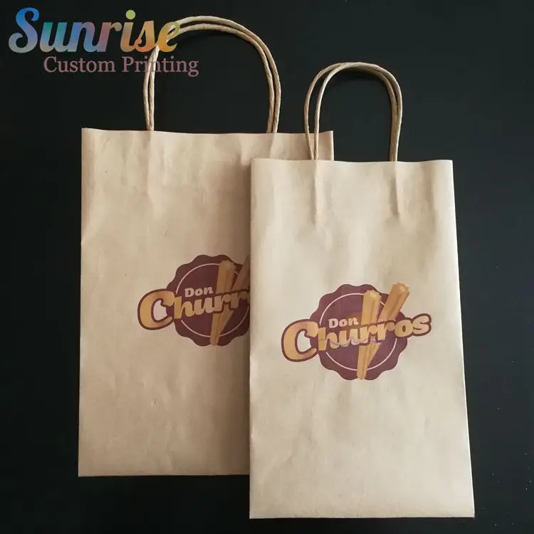 Paper Type Handle And No Handle Shopping Paper Bag For Take Away Food