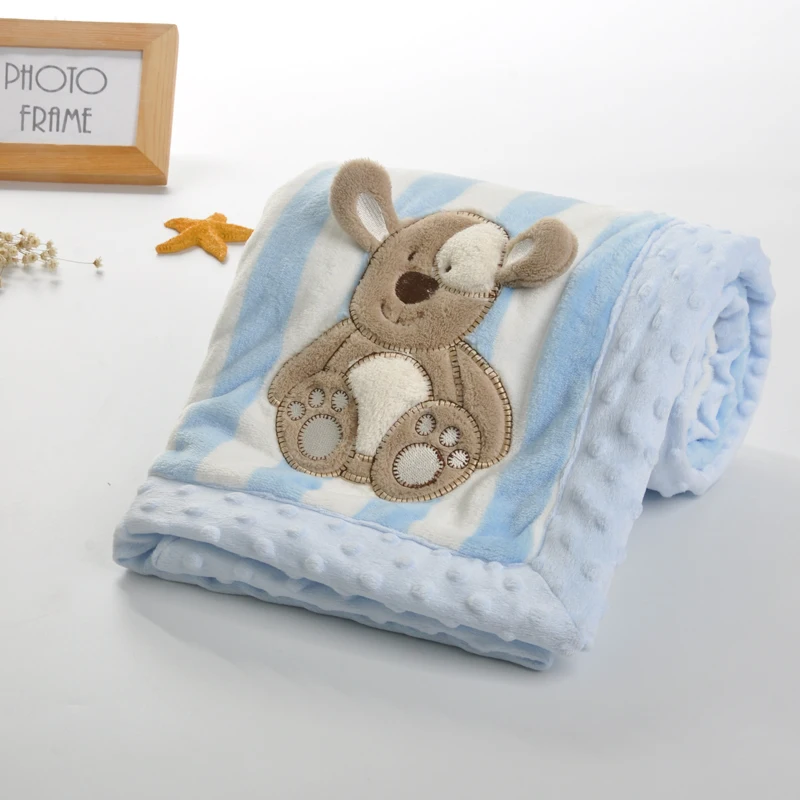 100% полиэстер, супермягкое Фланелевое детское Флисовое одеяло с милым мультяшным принтом