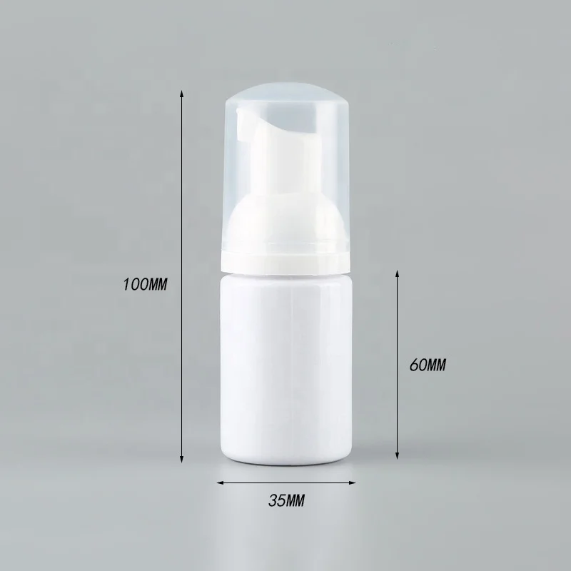 Stock White Clear Plastic Pet Travel Foaming Foam Pump 1oz 30ml foam bottles