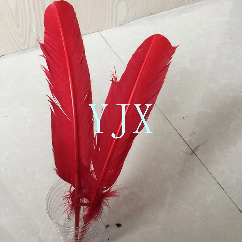 30-33cm wholesale dyed artificial bulk turkey feathers for carnival headdress decorations