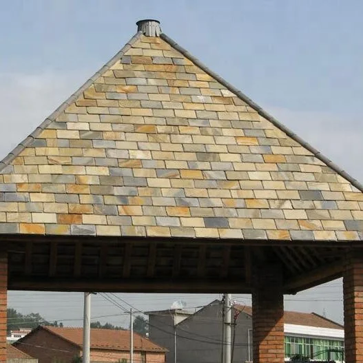 Natural Rusty Stone Roof Tile Price