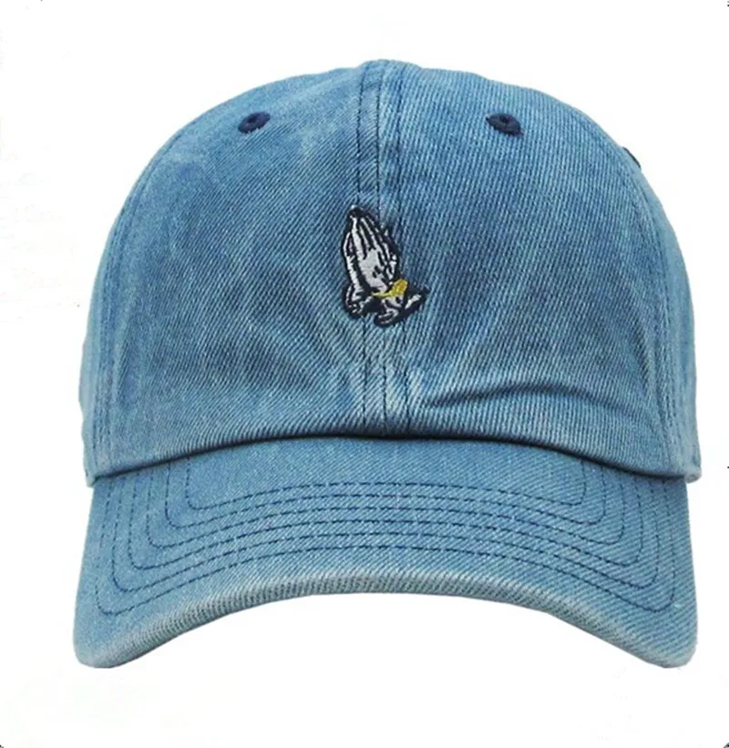 2021 wholesale custom polo style denim embroidery dad caps hats
