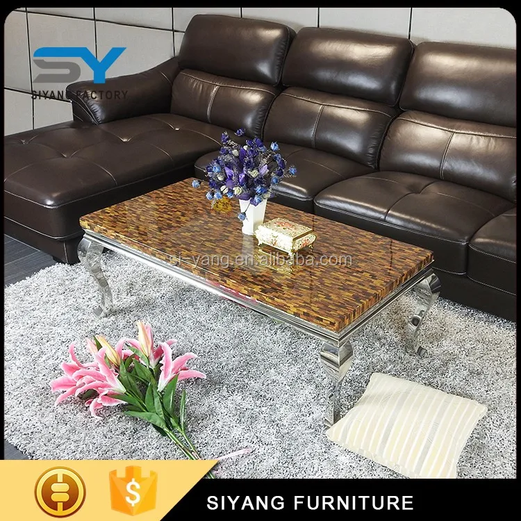 Фантазии марокканской фермы дом стали журнальный столик в мрамор CJ017