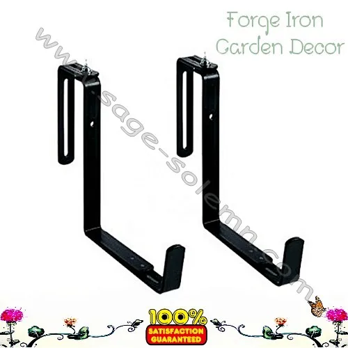 Garden Planter Metal Deck Rail Bracket Pair
