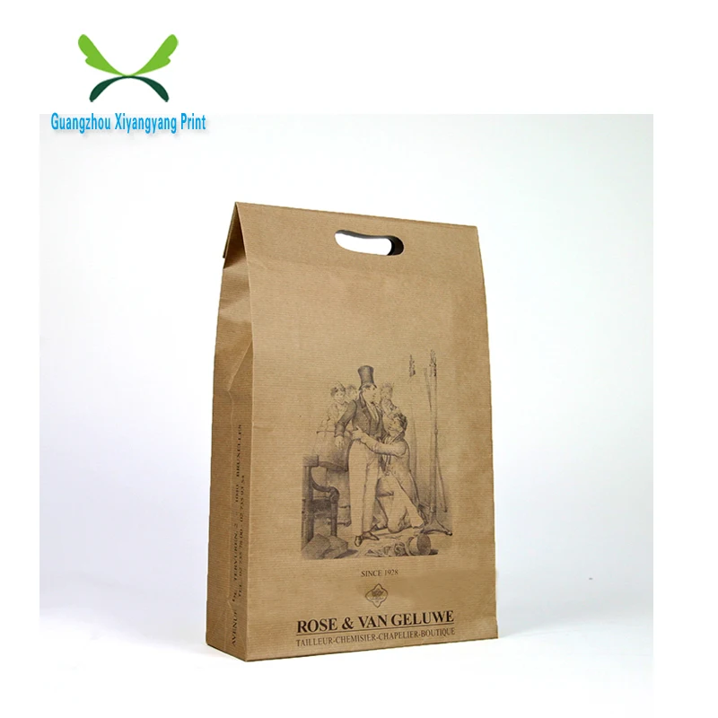 
China Manufacturer Wholesale Brown Paper Bag Take Away Kraft Food Paper Bag 