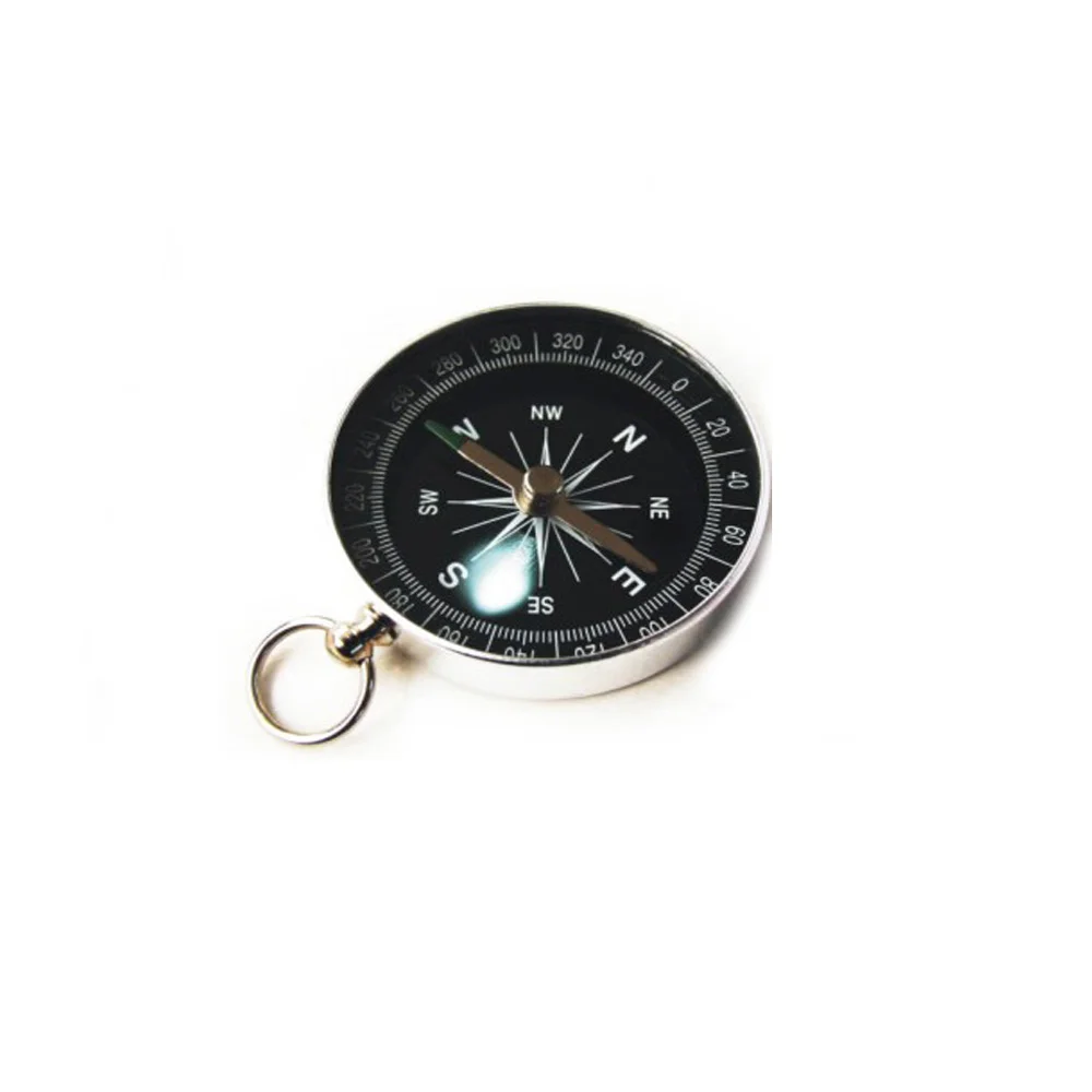 
promotional custom cheap metal keychain compass 