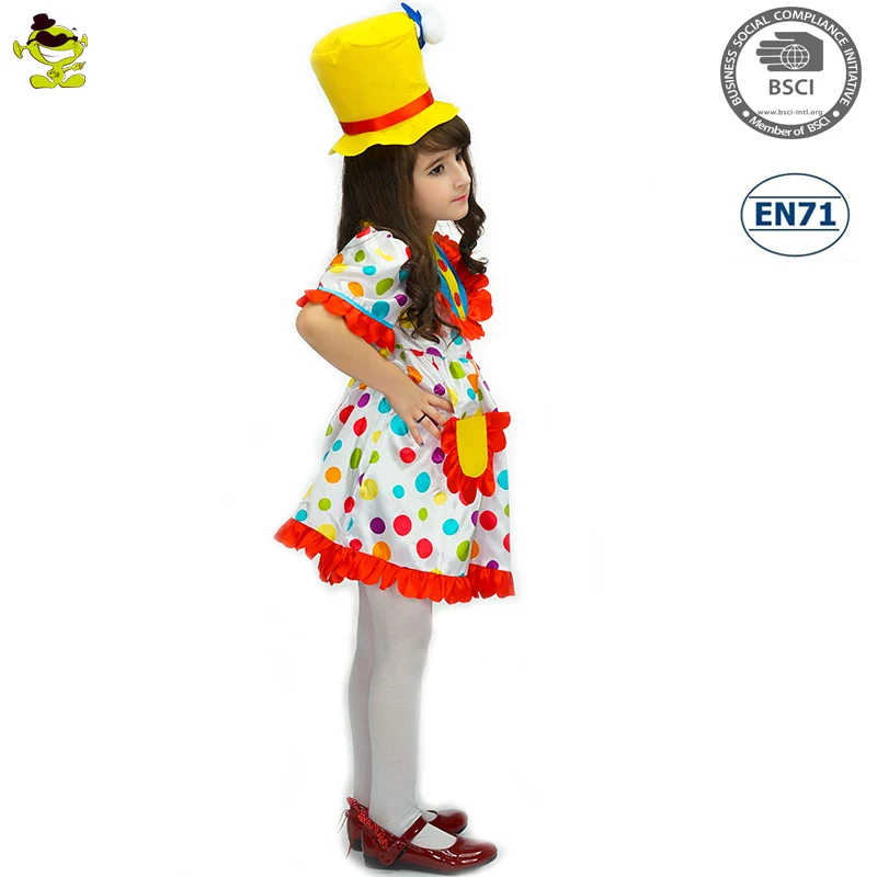 Kids clown Dress Up Party Cosplay Clown Costume Kids Funny Cute Clown Dress For Girls