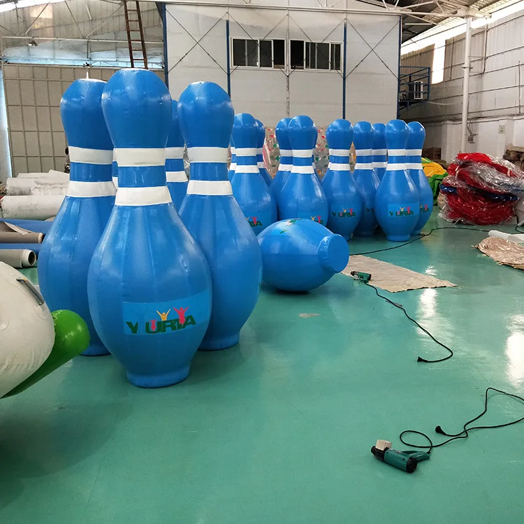 Hot Sale Outdoor Giants Inflatable Large Human Bowling Ball Alley Pin Game