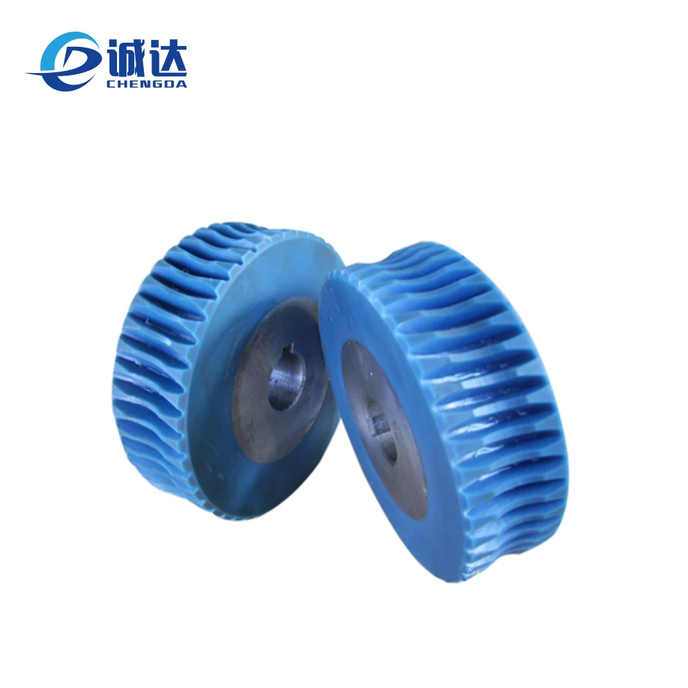 Tower crane nylon pulleys for conveyor systems