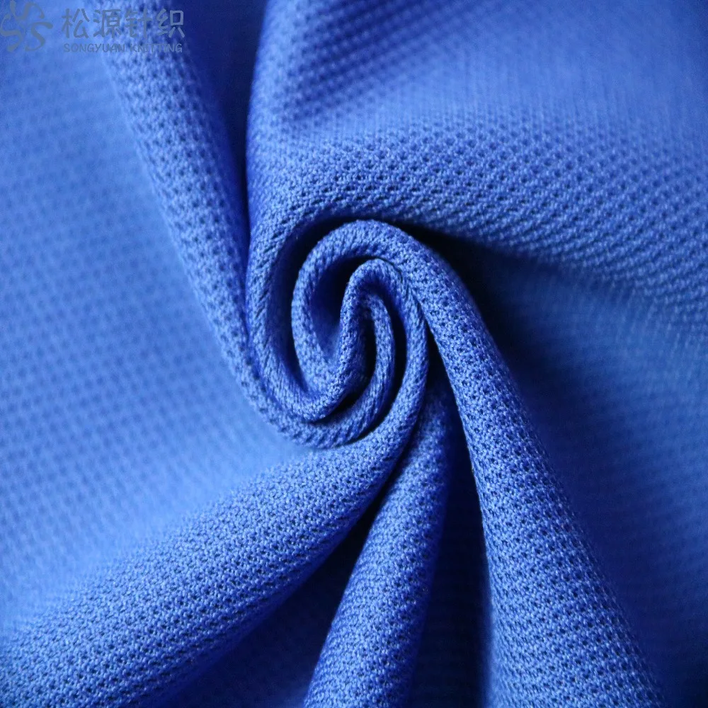100% Polyester weft knitting dry fit jersey golf polo shirt sport fabric