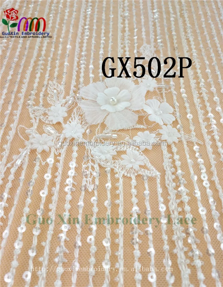 3d bridal lace fabric with beads and flowers /3d flower lace embroidered fabric/3d beaded embroidery bridal laces for dresses