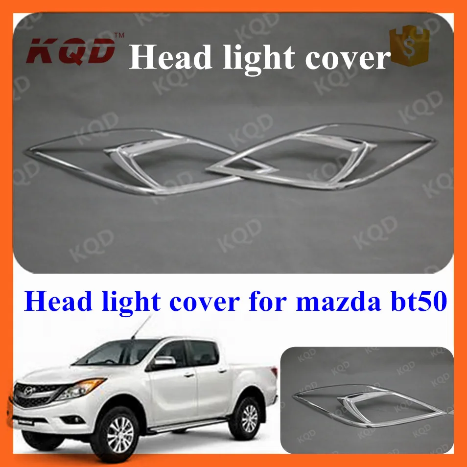 Matte black head lamp cover accessories part chrome headlight cover for bt-50 mazda