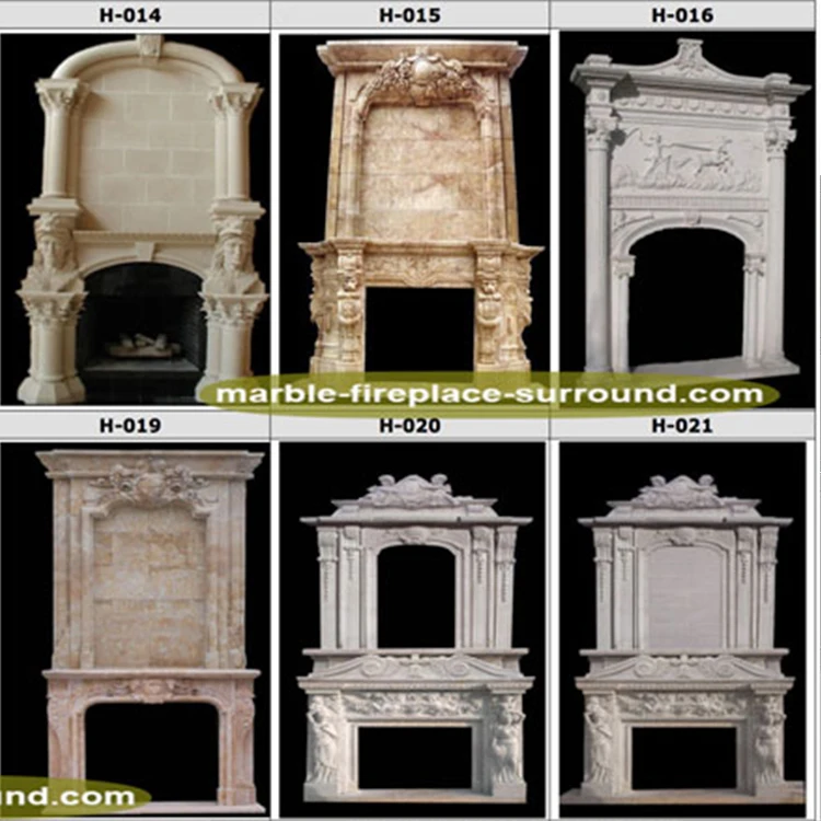 customized fireplace mantel indoor French Modern Stone Carving flowers Elegant 3D White Marble Fireplace