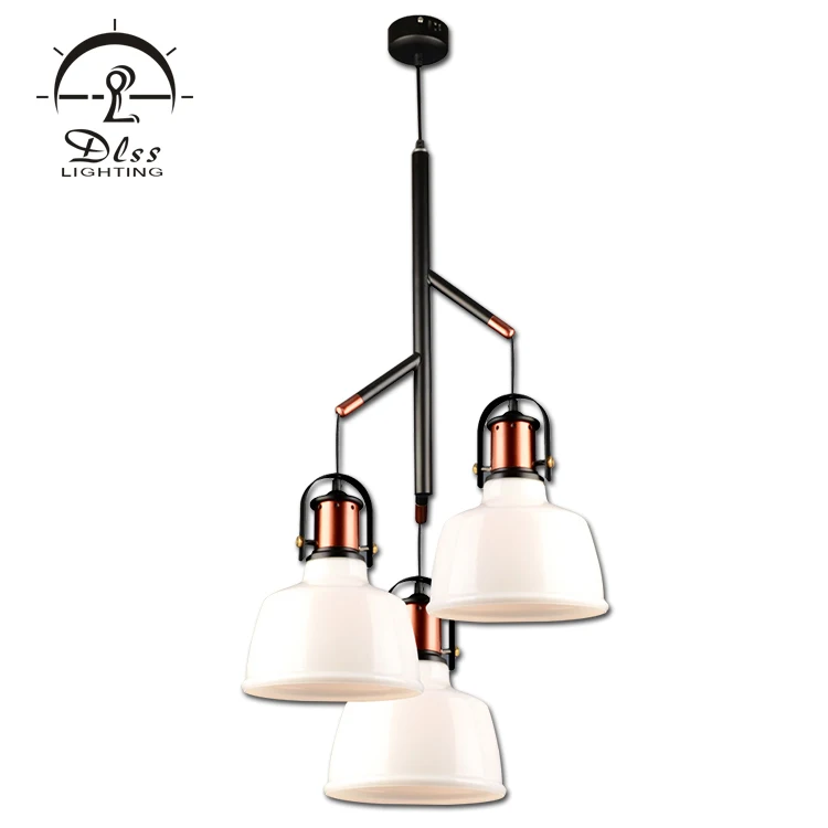 Modern ceiling pendant contemporary Vintage black hanging lamp round modern aluminum E27 Fixture Chandeliers pendant light