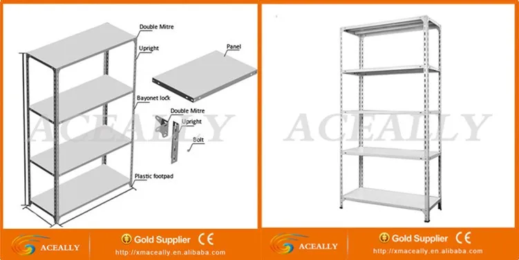 Steel Slotted Angle Rack for garage stock