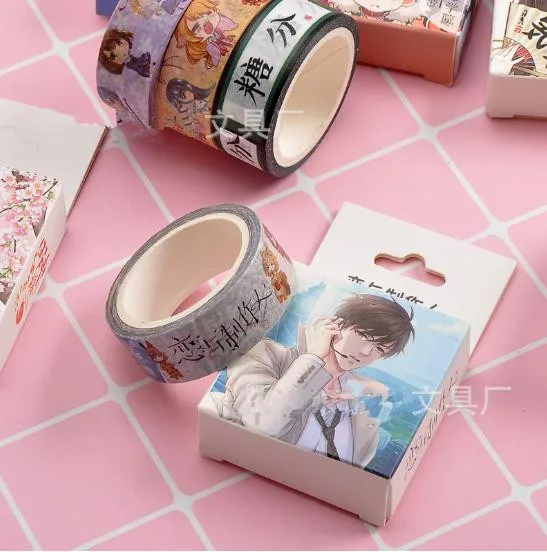 
Anime surrounding box tape work cell killing angel hand stationery tape cartoon stickers, cartoon and paper pn6476 