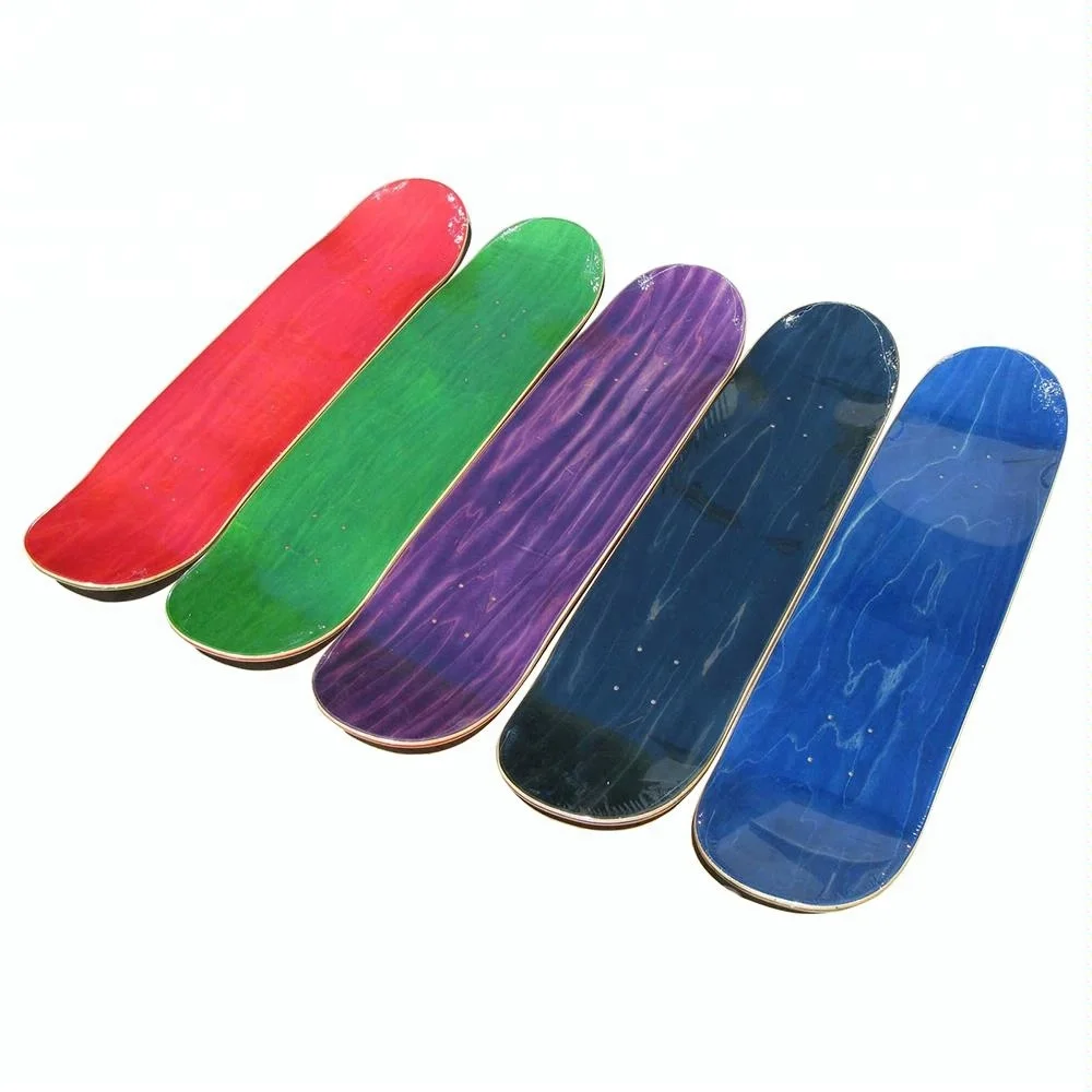 
Stain Color Printed Canadian Maple Cold Pressed Skateboard Deck 