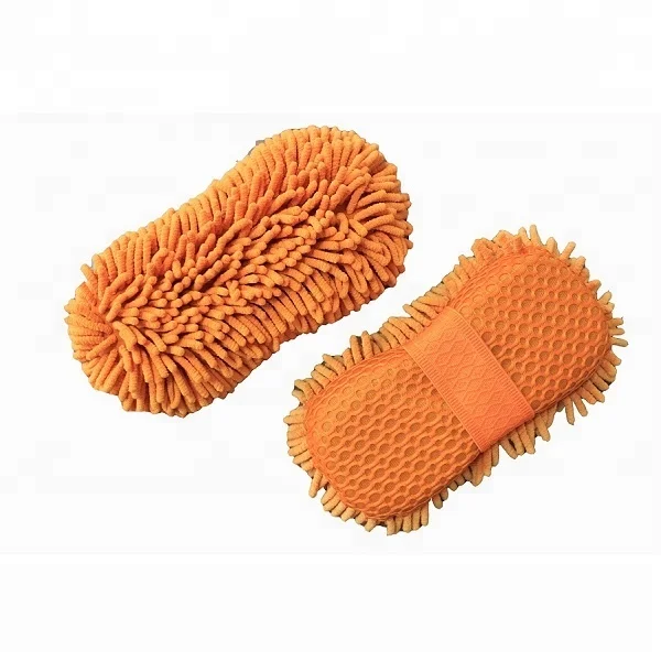 Sandwich Mesh Scrubbing Microfiber Sponge Car Wash