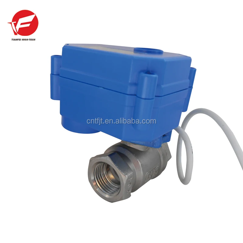 CWX-15Q/N 2-way electric water valve stainless steel material 3/4' DN20 automatic valve actuator DC12v with three wires CR02