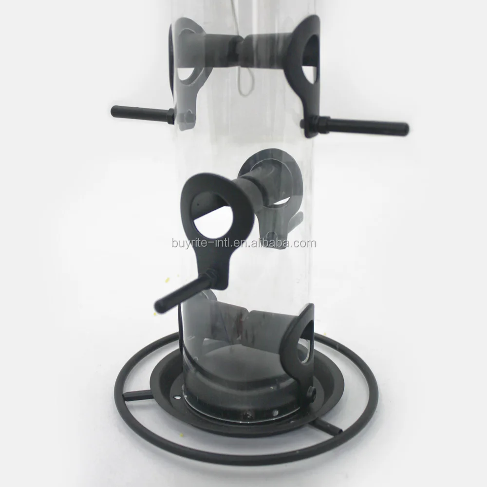 Large Easy use PC tube Powder coating Metal Seed Bird Feeder