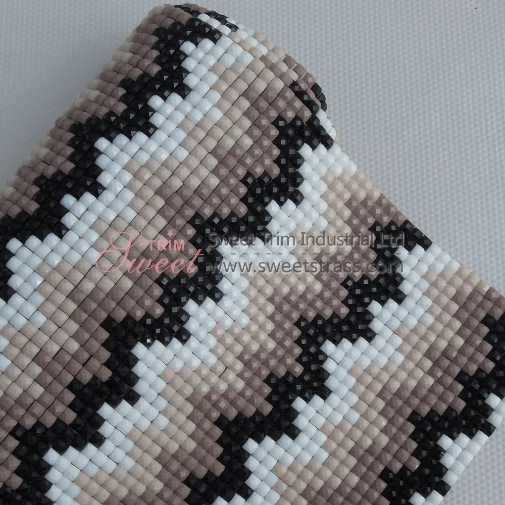 factory wholesale hotfix rhinestone Trimming Mesh for shoes bag garment