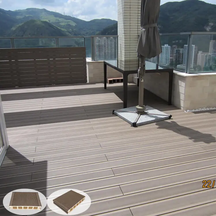 
Recycled Skid Resistance Outdoor Wood Plastic Composite Deck Swimming Pool Floor Walkway Veranda Waterproof WPC Board 