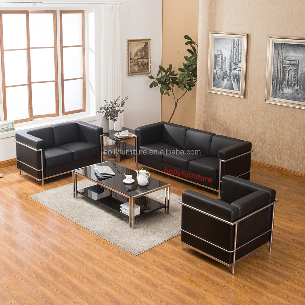 
Mandy HL-50018008b Spanish style Tufted 3 seater leather Office SOFA 