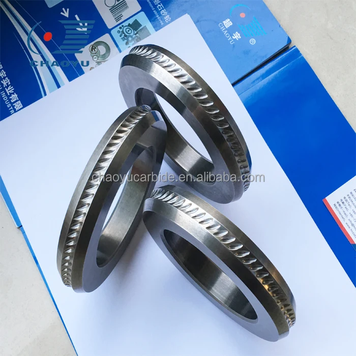 125x82x15mm FO0 Tungsten carbide three indent rolls for ribbing bar production
